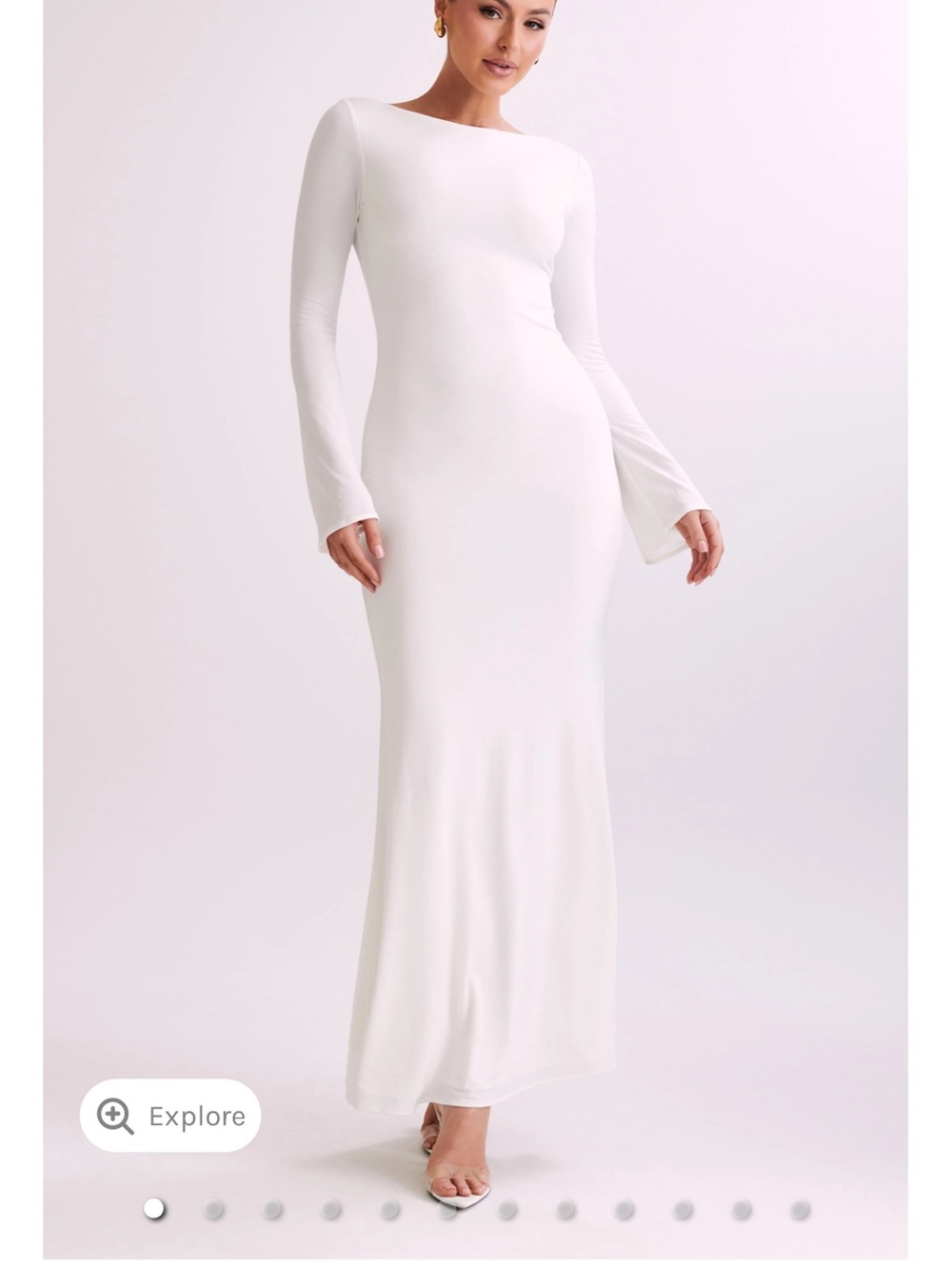 Meshki Tarna Slinky Fishtail Maxi Dress